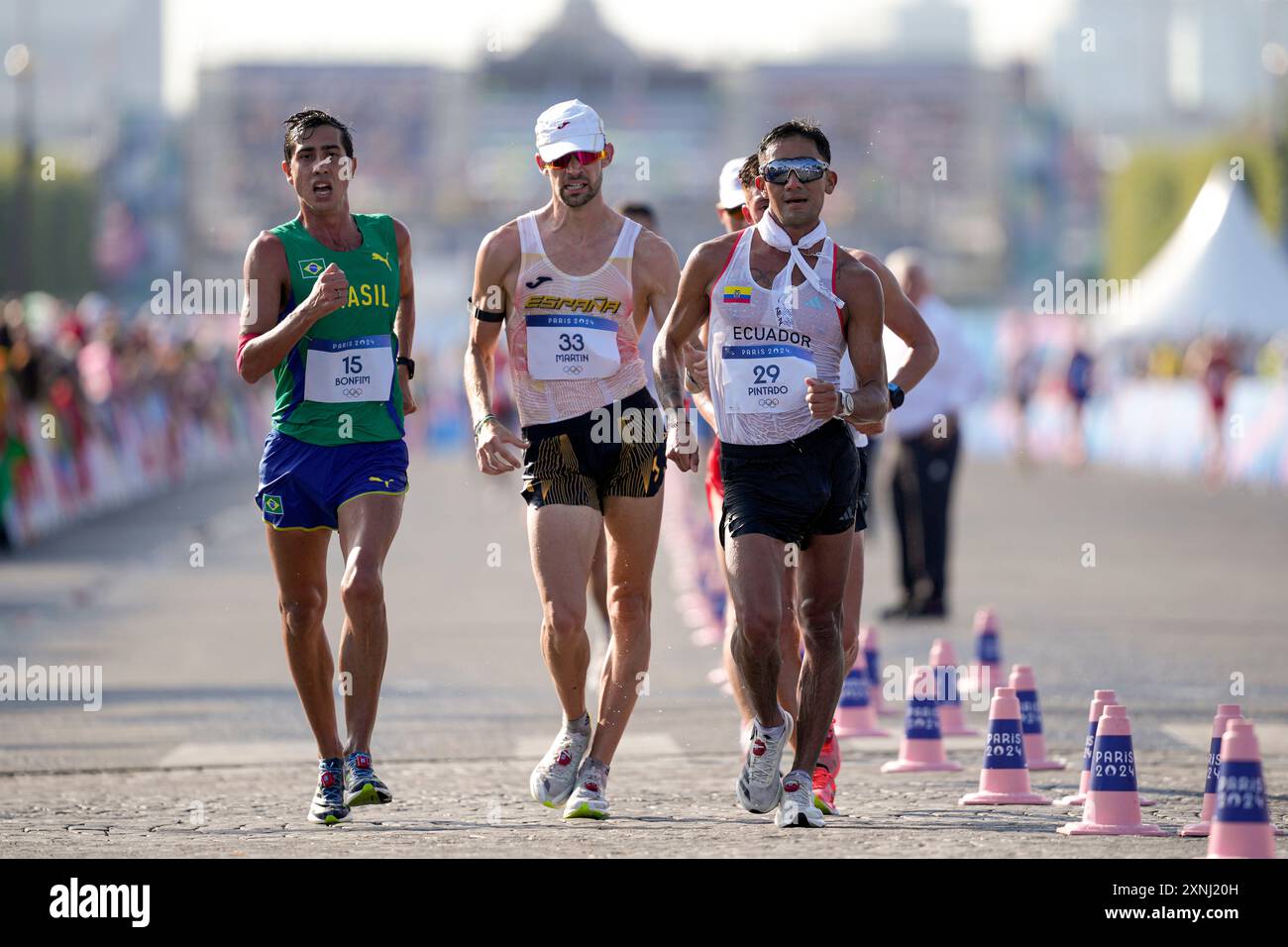 Brazil's Caio Bonfim (15), Spain's Alvaro Martin (33) and Brian Daniel ...