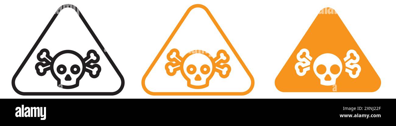 Toxic product icon web design logo set collection in flat vector Stock Vector