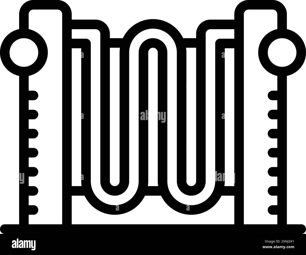 Icon for heater, temperature Stock Vector