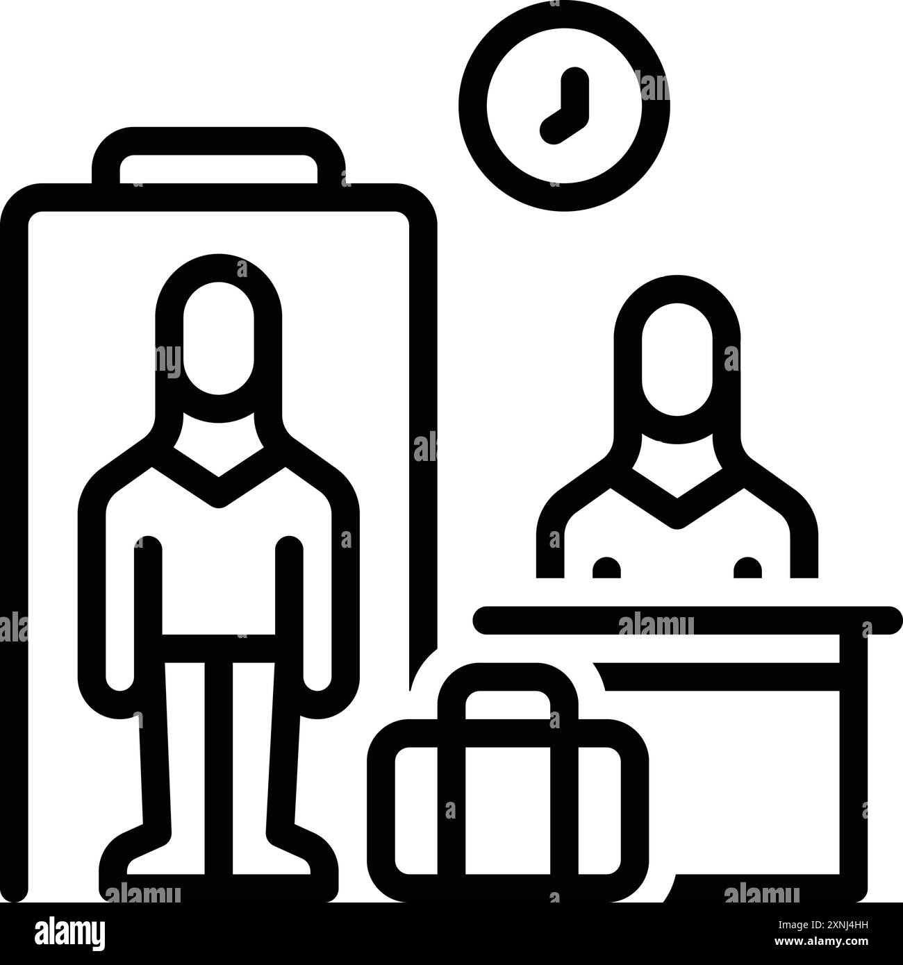 Customer check in Black and White Stock Photos & Images - Alamy