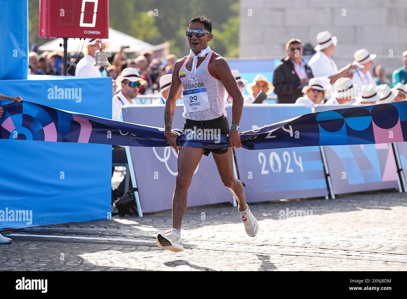 Brian Daniel Pintado of Ecuador is winning during Men's 20km Race Walk ...