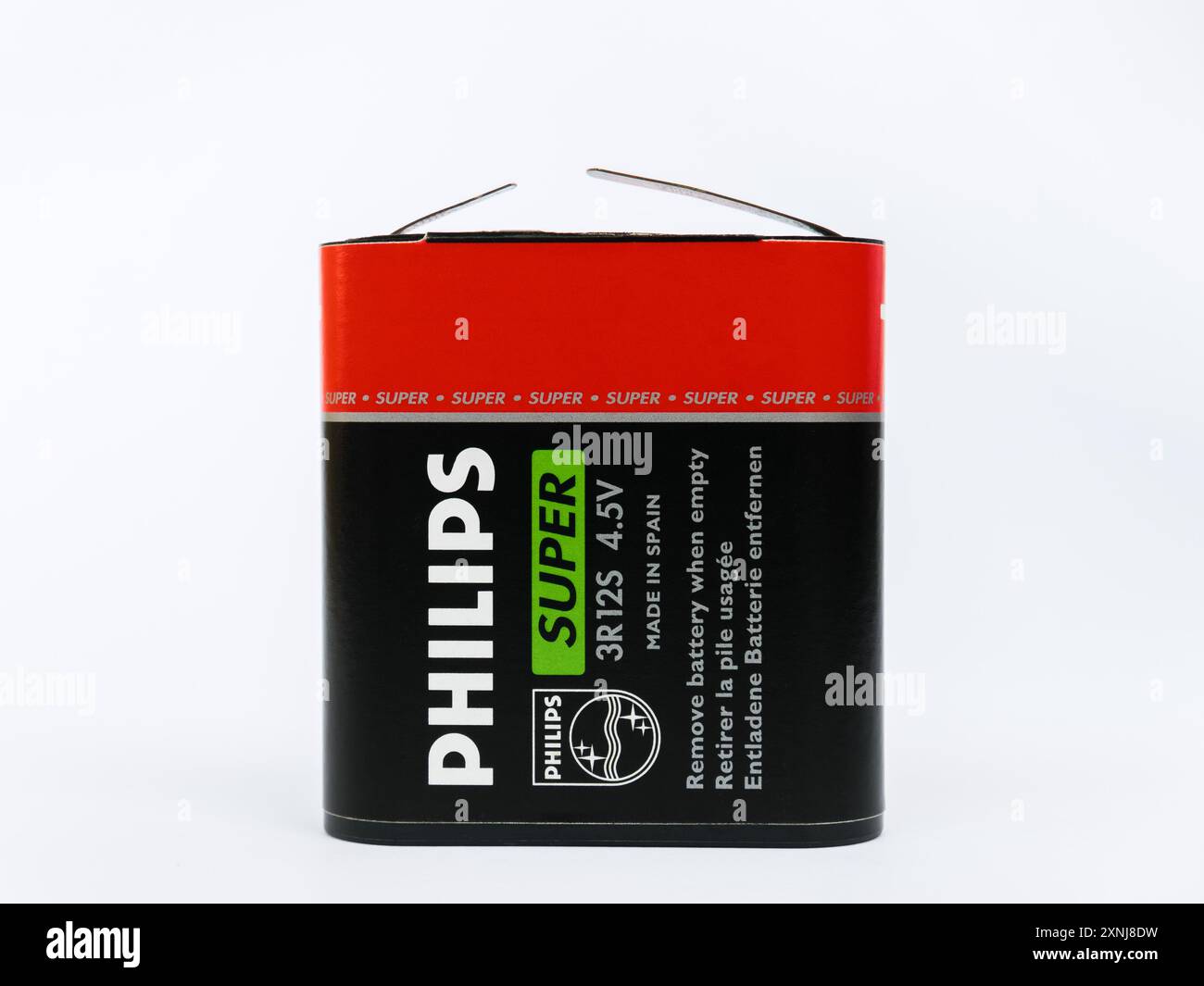 Zaporizhzhia, Ukraine - June 8, 2024: Front view of Philips Super 3R12S ...