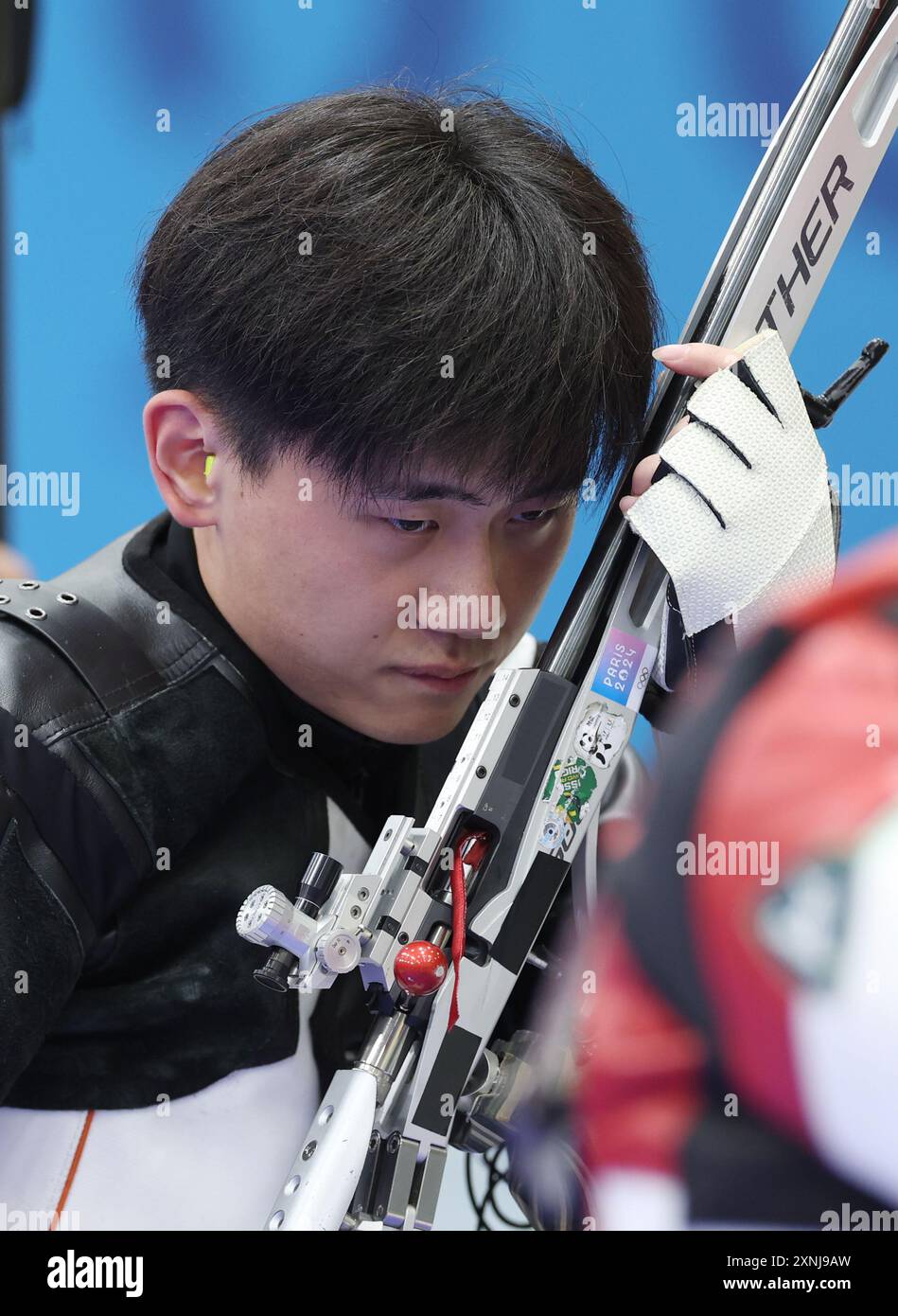 Chateauroux, France. 1st Aug, 2024. Liu Yukun of China reacts during ...