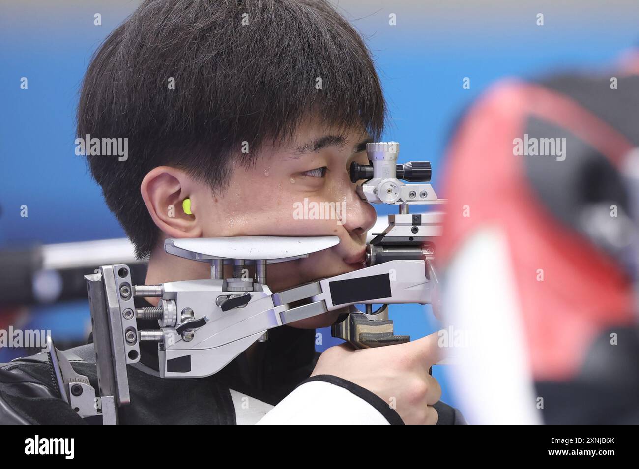 Chateauroux, France. 1st Aug, 2024. Liu Yukun of China competes during ...