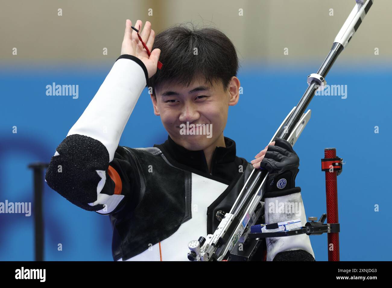 Chateauroux, France. 1st Aug, 2024. Liu Yukun of China reacts during ...