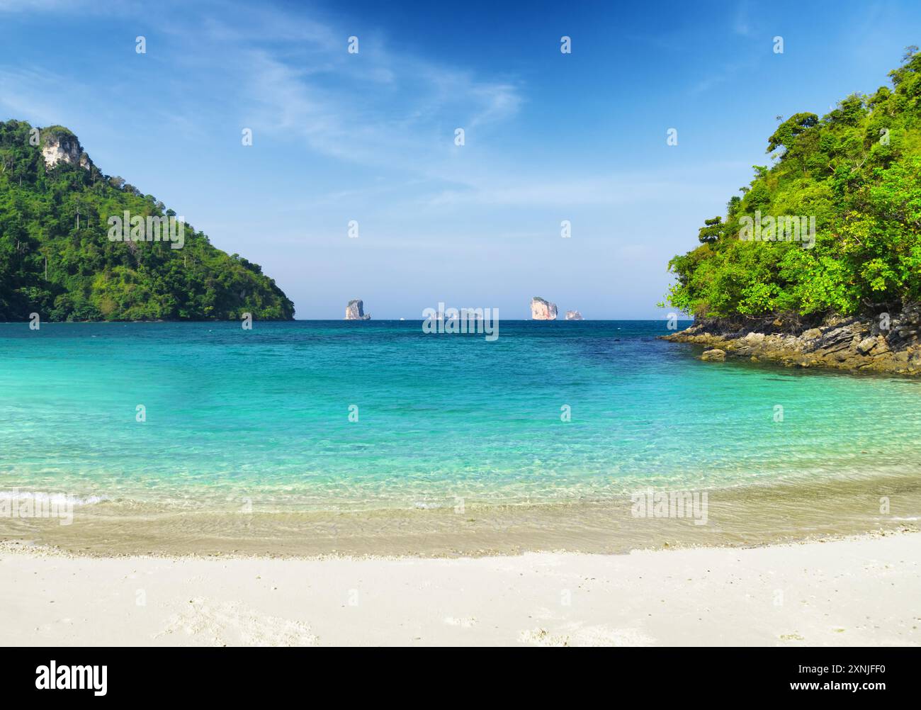 Clear water and blue sky Stock Photo - Alamy