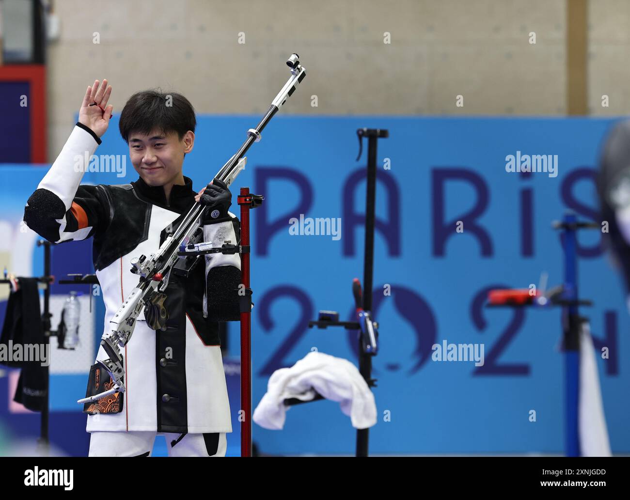 Chateauroux, France. 1st Aug, 2024. Liu Yukun of China reacts during ...