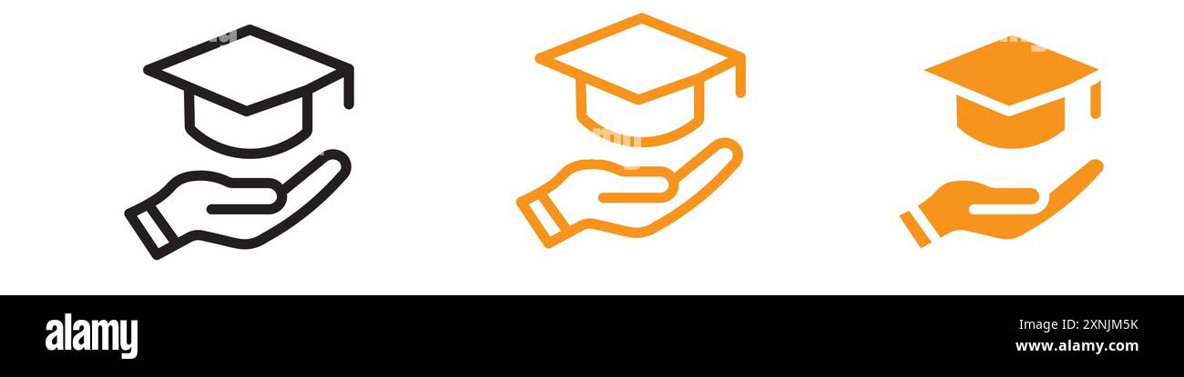 Accessible or free education icon web design logo set collection in vector Stock Vector