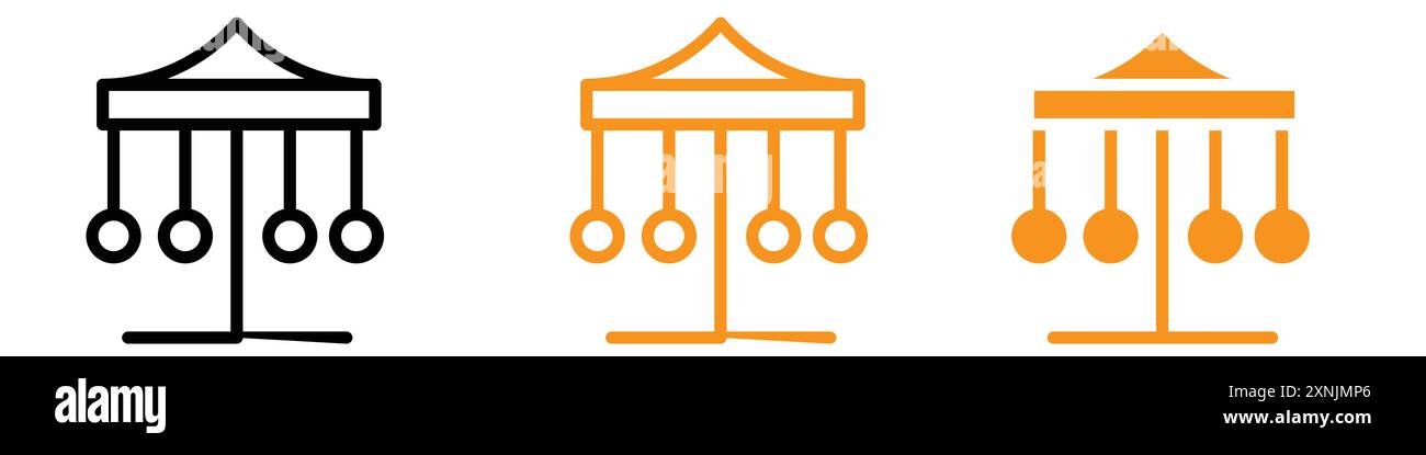 Carousel icon web design logo set collection in vector Stock Vector