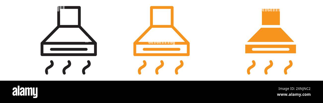 Extractor Hood icon web design logo set collection in vector Stock Vector