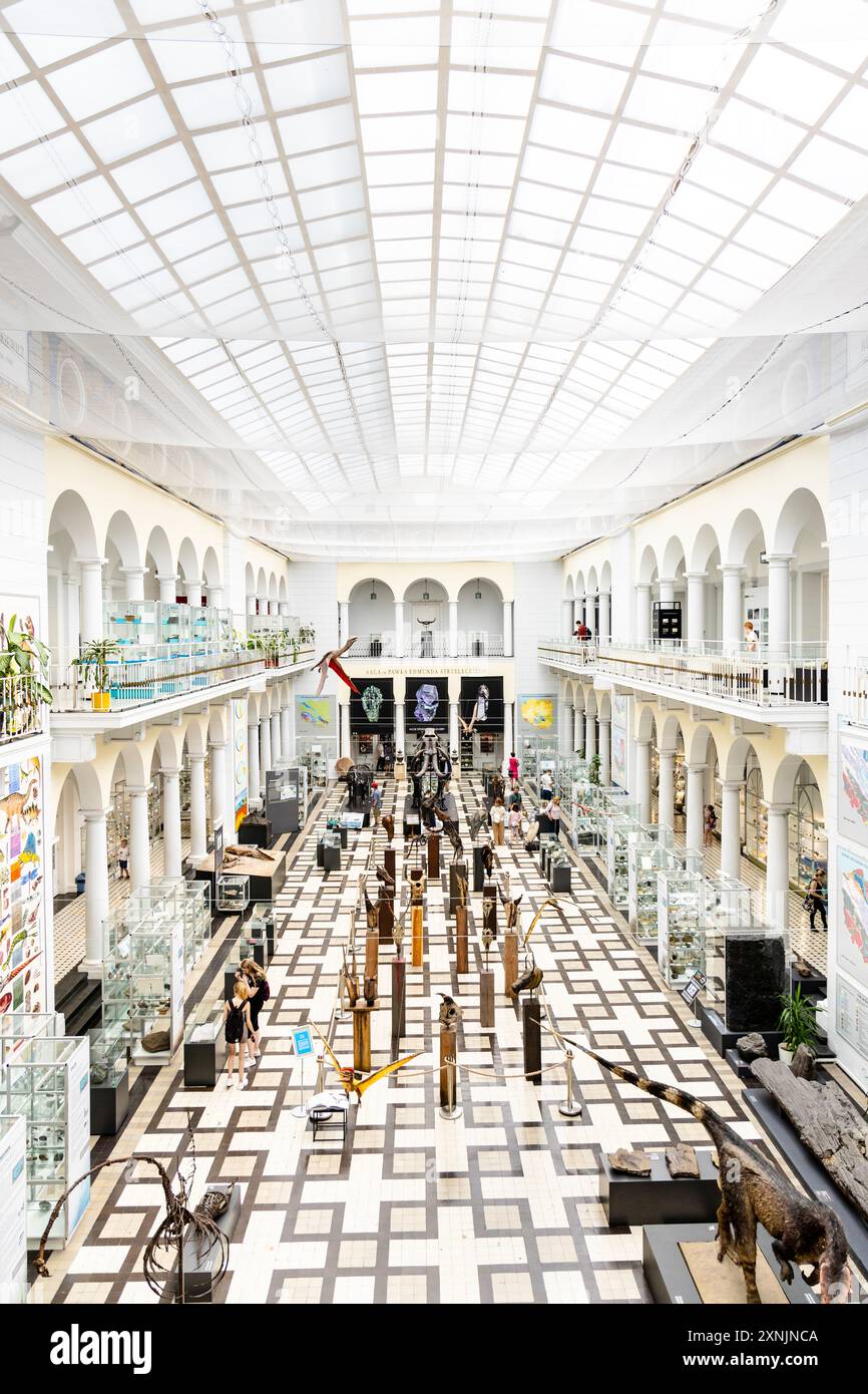 Interior of the Geological Museum in Warsaw, Poland Stock Photo