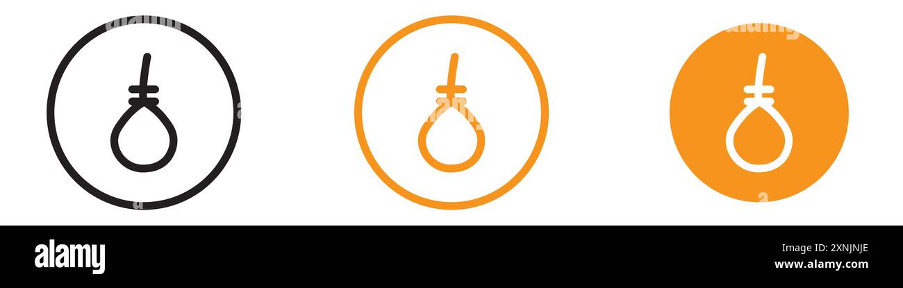 gallows icon web design logo set collection in vector Stock Vector