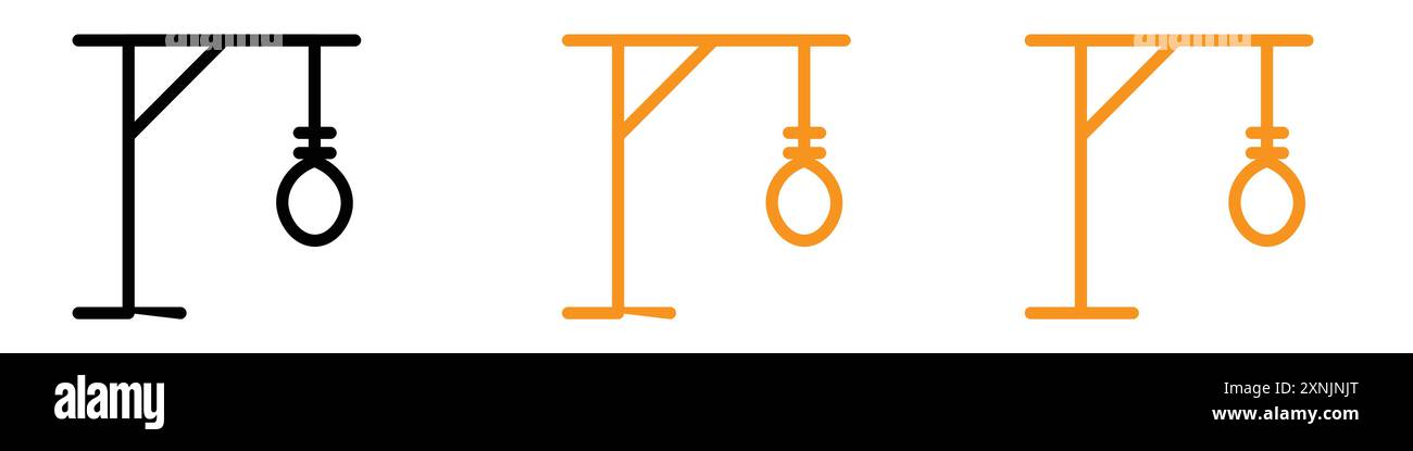 gallows icon (2) web design logo set collection in vector Stock Vector