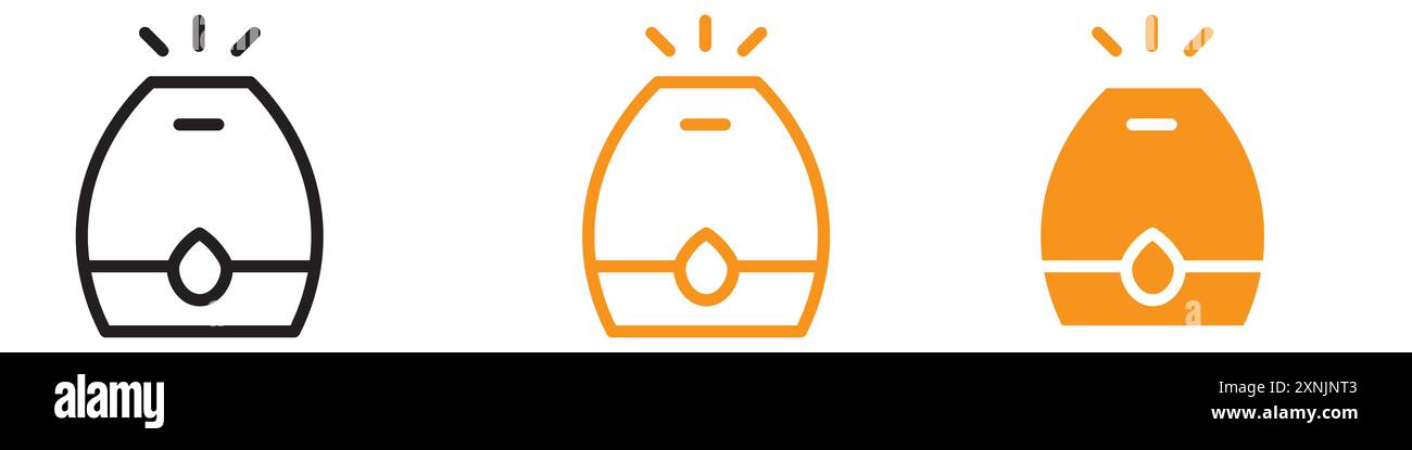 Humidifier icon web design logo set collection in vector Stock Vector