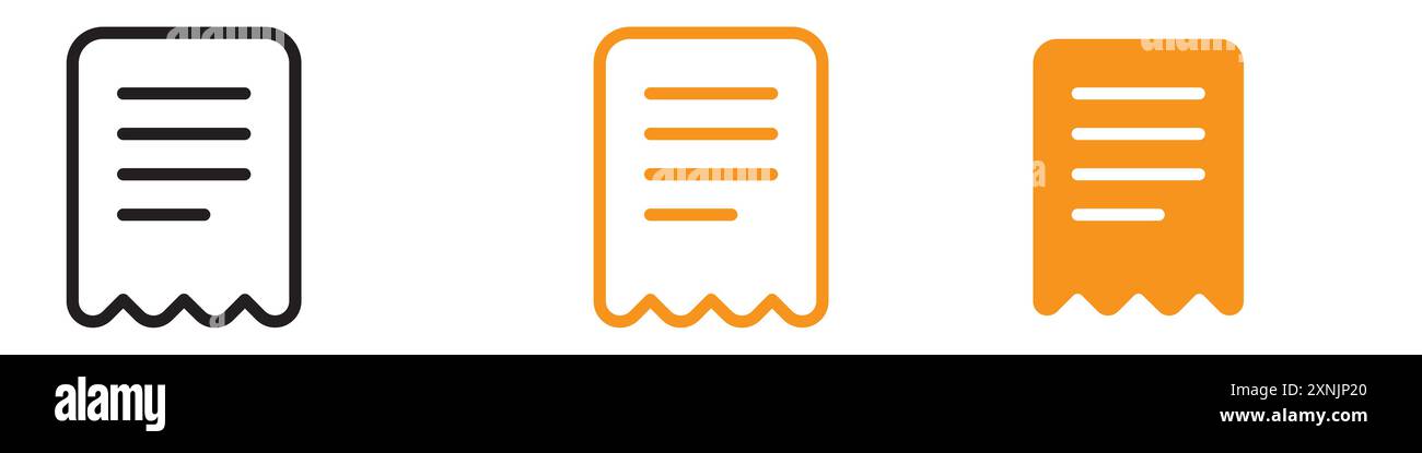 Invoice icon web design logo set collection in vector Stock Vector