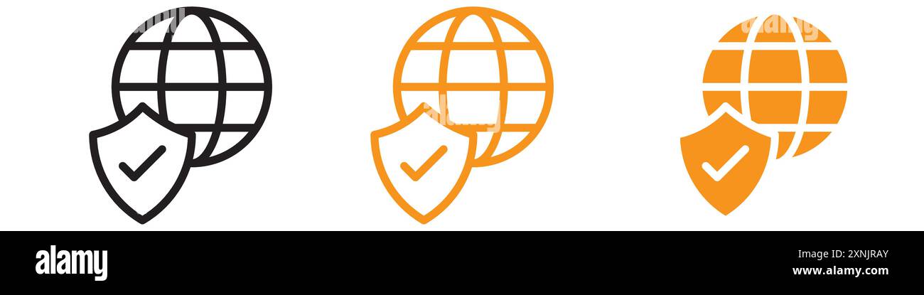 Web Security icon web design logo set collection in vector Stock Vector