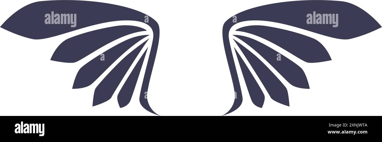 Simple Vector Wings Design isolated Stock Vector Image & Art - Alamy
