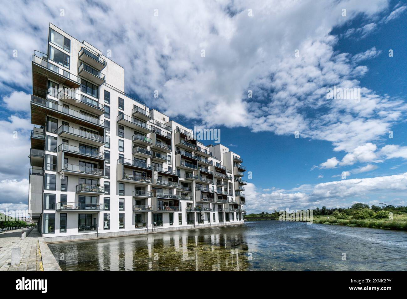 Moderne dänische Architektur, Staevnen appartments, Orestad, Amager, Kopenhagen Stock Photo