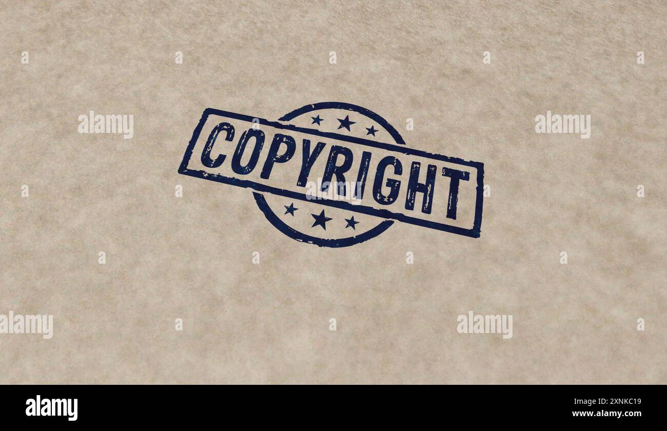 Copyright stamp icons in few color versions. Trademark intellectual ...