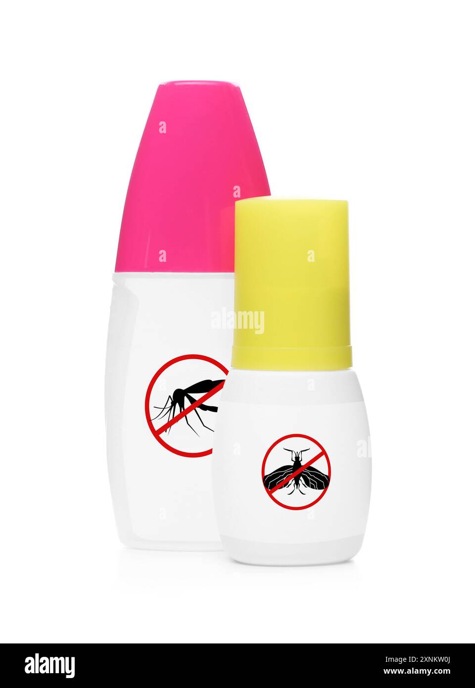 Mosquito sprays isolated on white. Insect repellent Stock Photo - Alamy