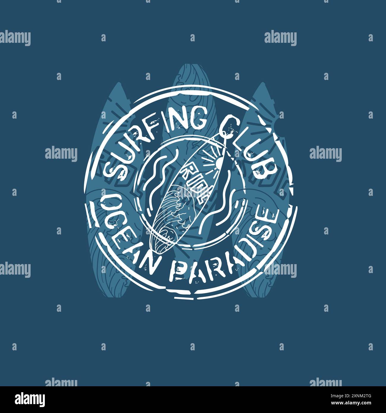 Vintage stamp surfing Stock Vector Images - Alamy