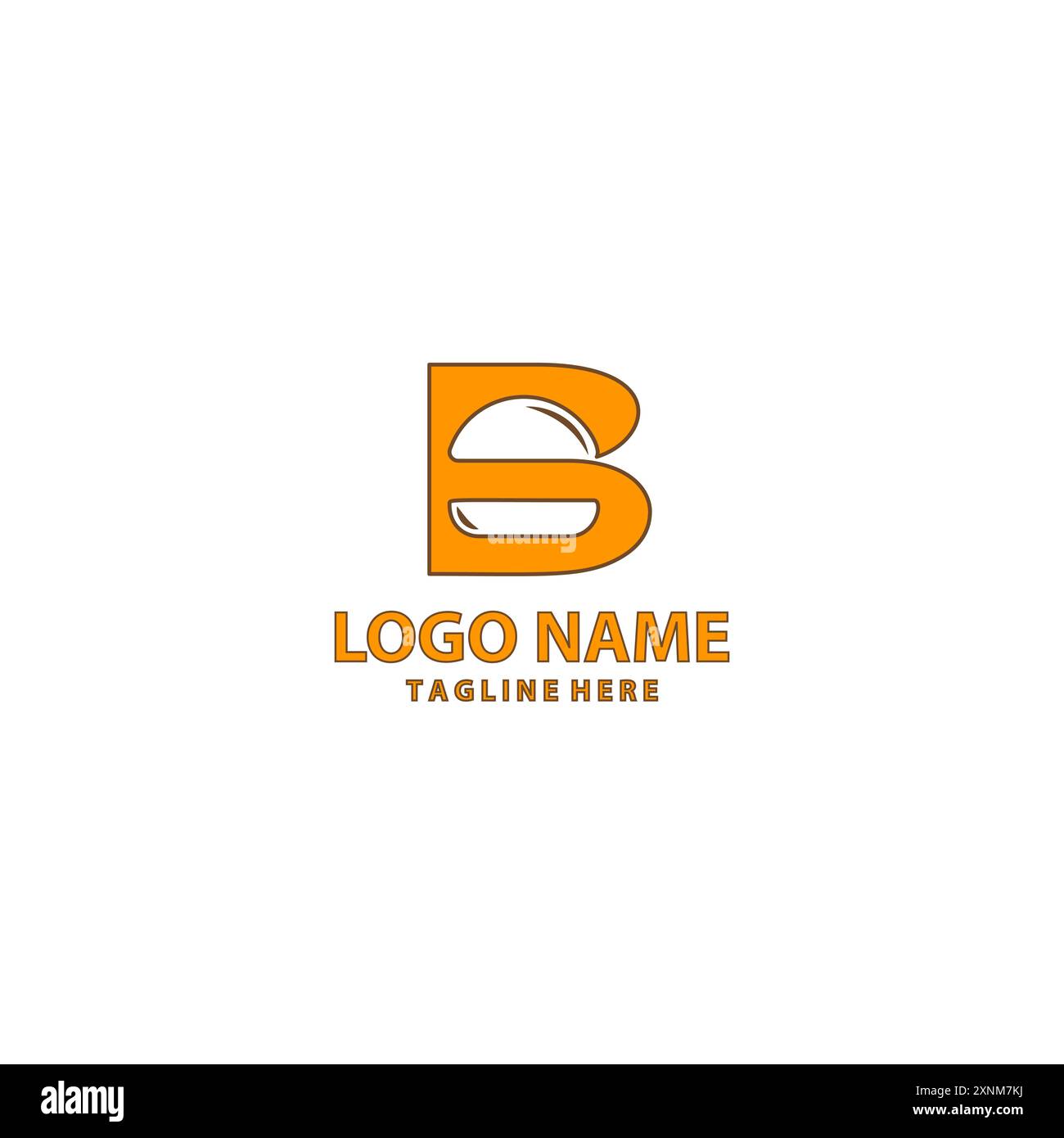 letter B burger logo design vector Stock Vector