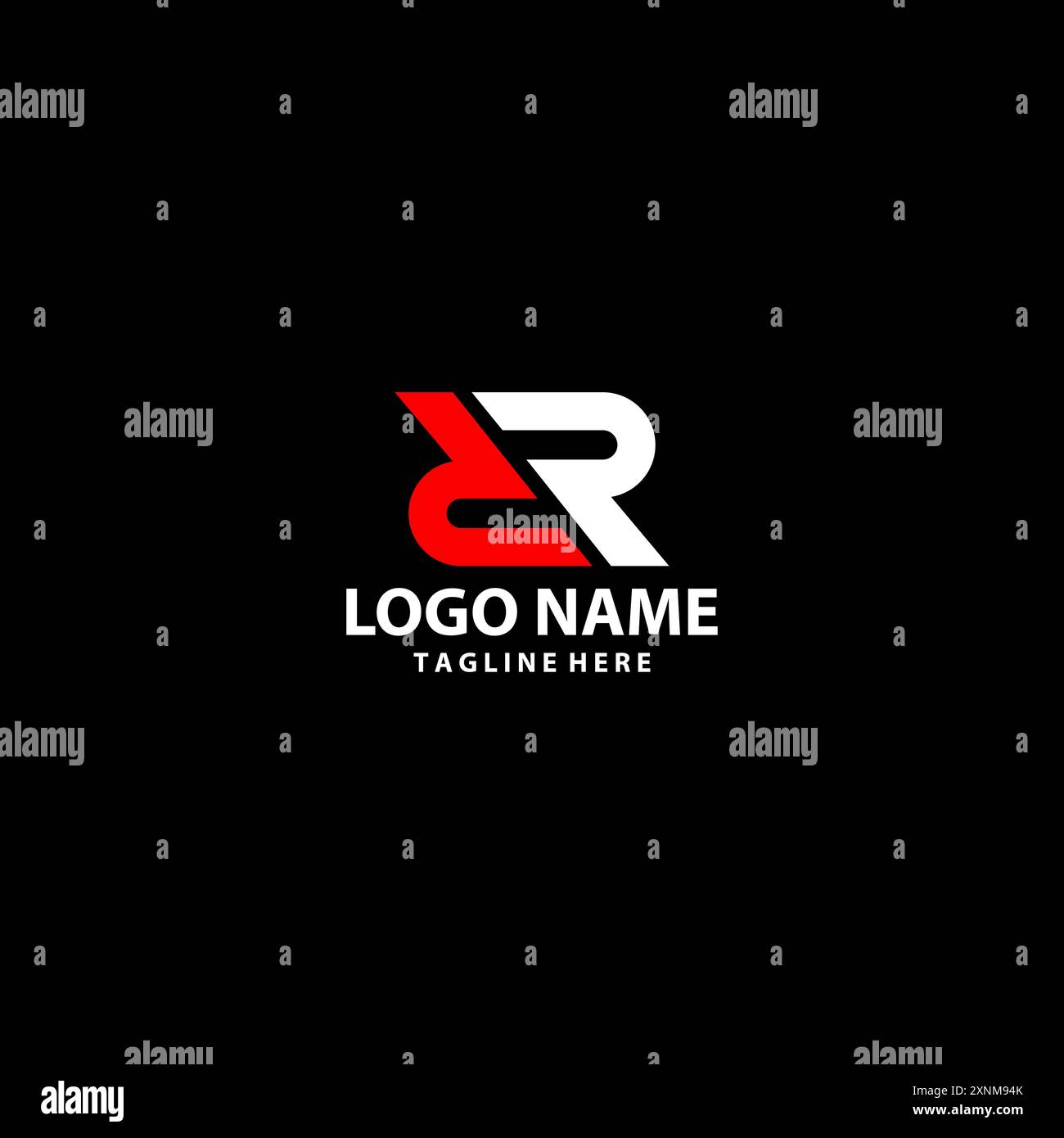 initial DR modern logo design vector Stock Vector
