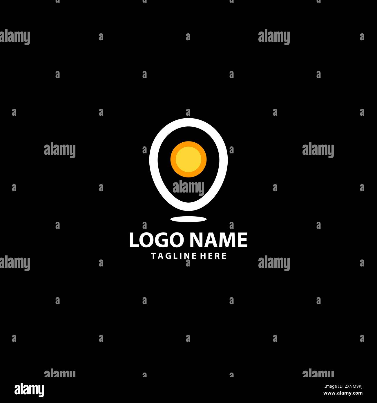 fried egg pin logo design vector Stock Vector