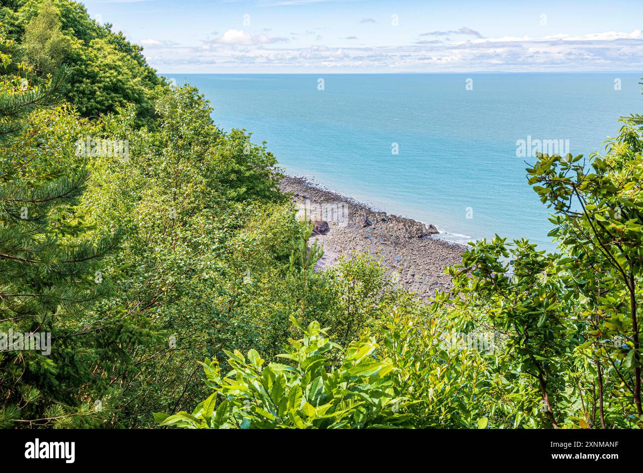 Looking down on First Rocks, in the Bristol Channel near Gore Point ...
