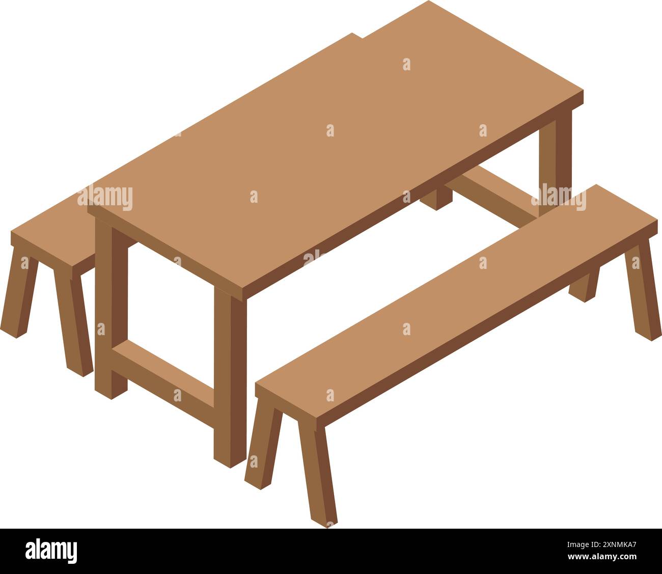 Simple wooden benches Stock Vector Images - Alamy