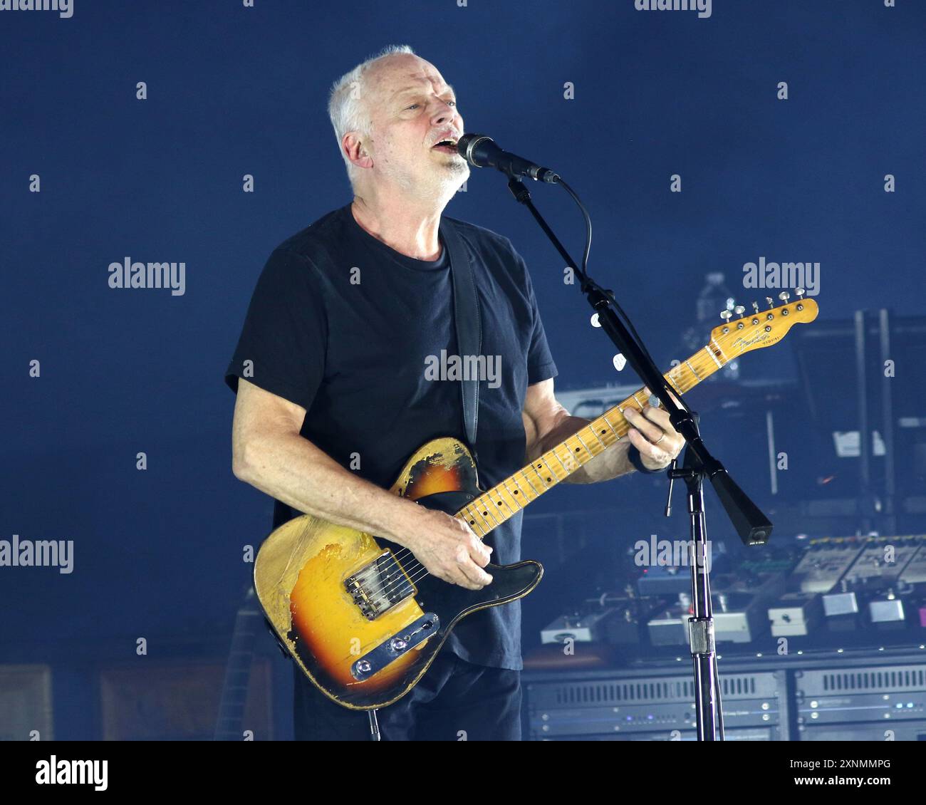 ** EDITORIAL USE ONLY ** David Gilmour performs in concert at Madison Square Garden in New York