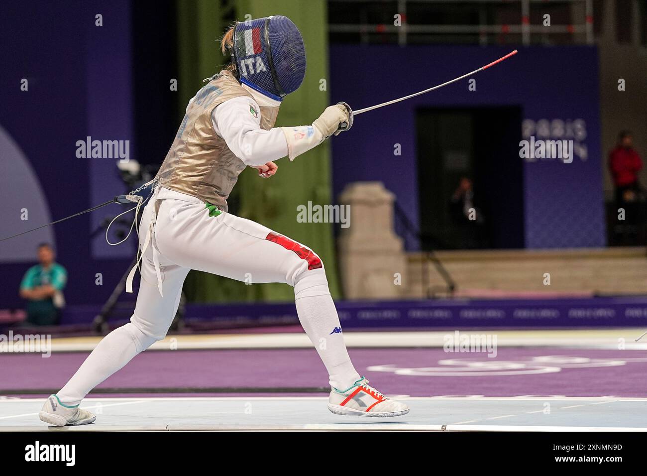 Martina Favaretto of Italy competes against Karin Miyawaki of Japan ...