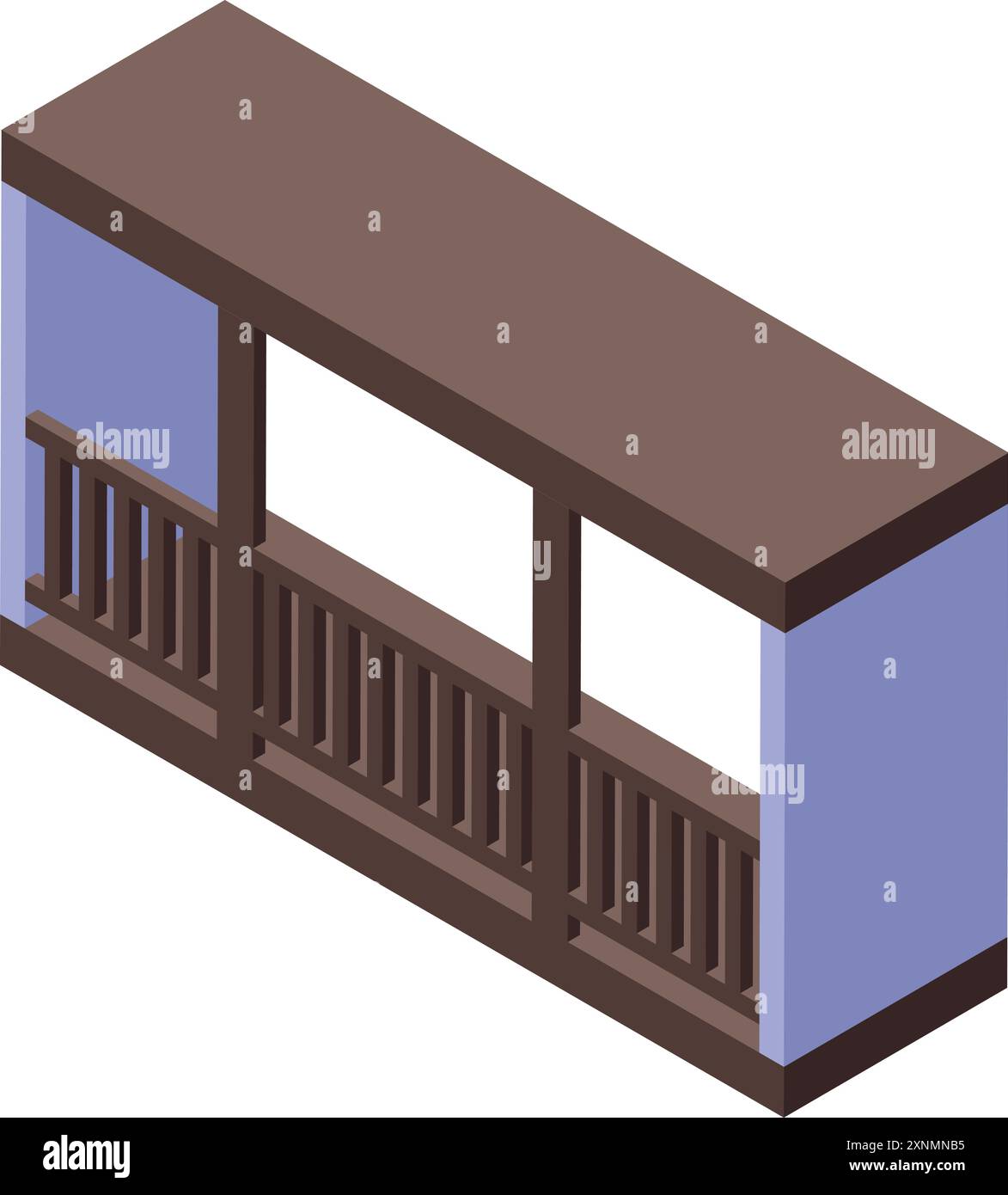Modern balcony featuring wooden Stock Vector Images - Alamy