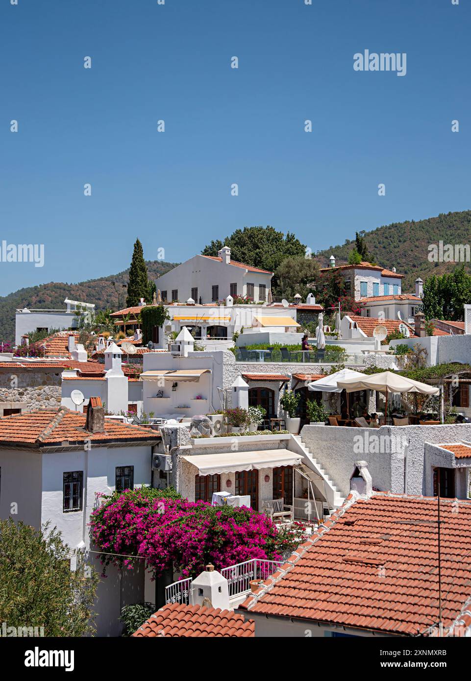 Photography of old town in turkey; house; ancient; historical; holiday; destination; tourism; roof, Marmaris, Turkey Stock Photo