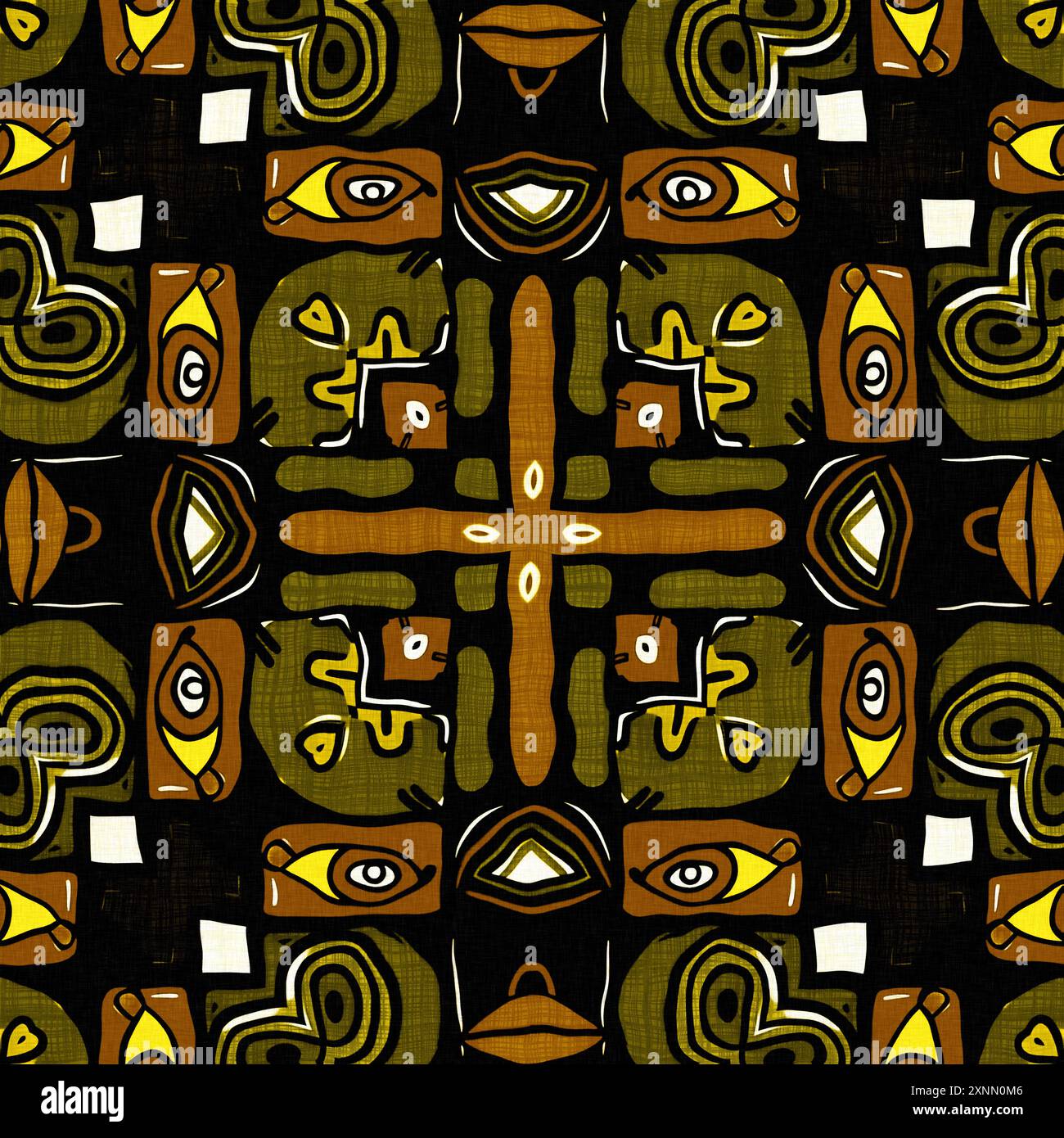 Mud Repeat Pattern Modern tribal shape mud cloth effect seamless pattern. Stylized Shape ...