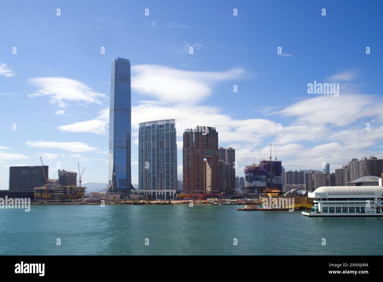 The Kowloon skyline viewed from Victoria Harbour. Hong Kong - 29th May 2024 Stock Photo