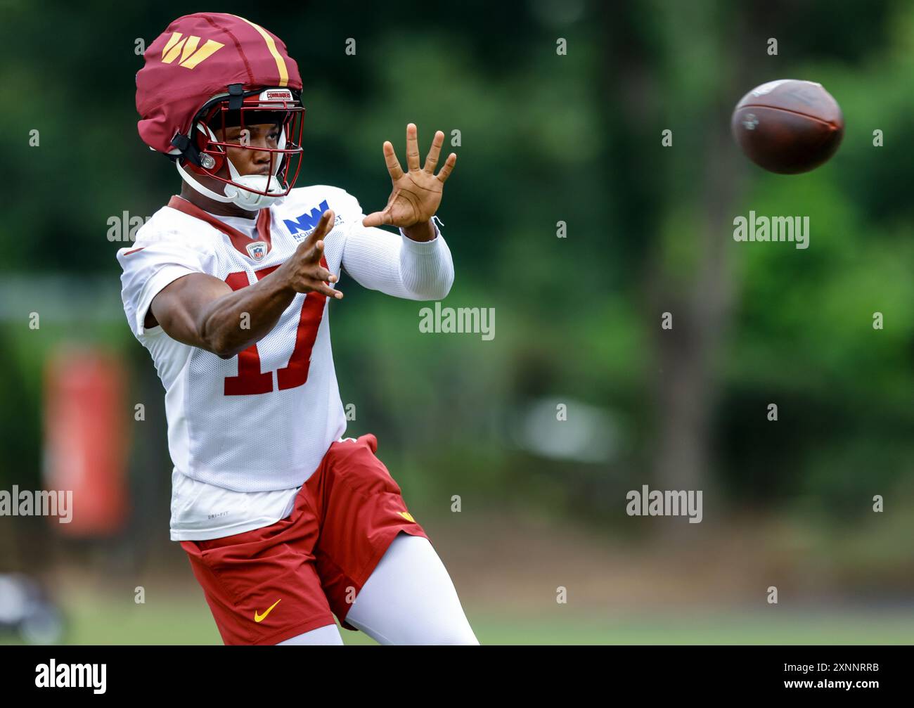Washington Commanders wide receiver Terry McLaurin (17) during practice