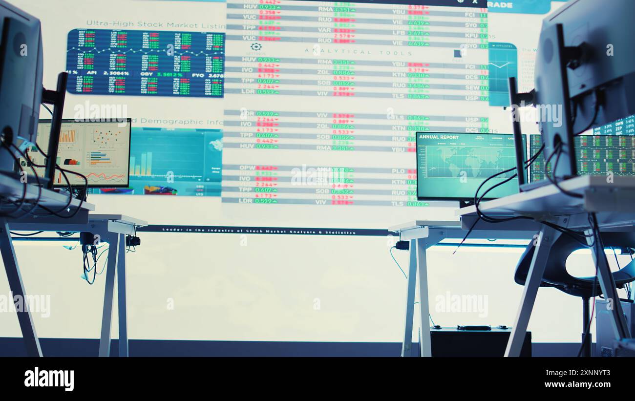 Computers in empty office used hi-res stock photography and images - Alamy