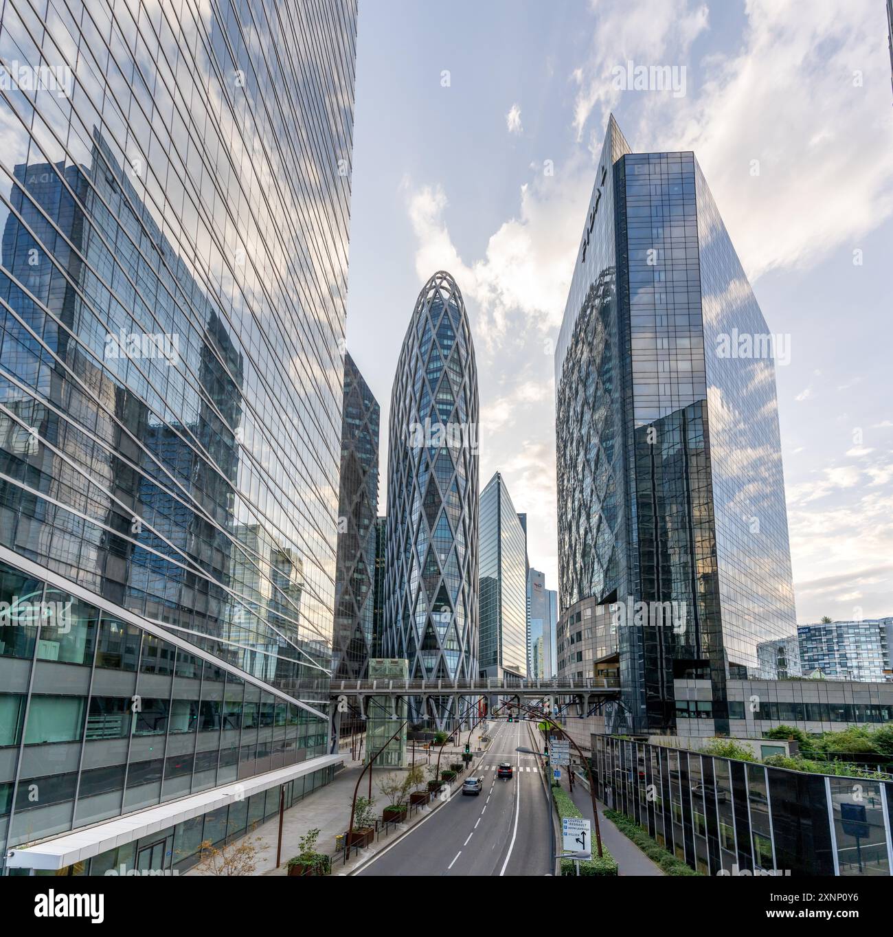 Paris, France - July 29, 2024: Tour D2 and Skyscrapers in La Defense ...