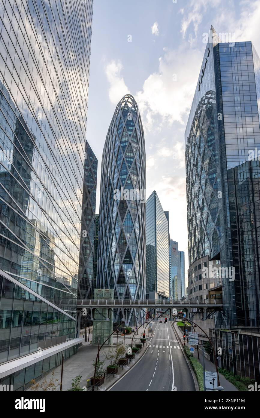 Paris, France - July 29, 2024: Tour D2 and Skyscrapers in La Defense ...