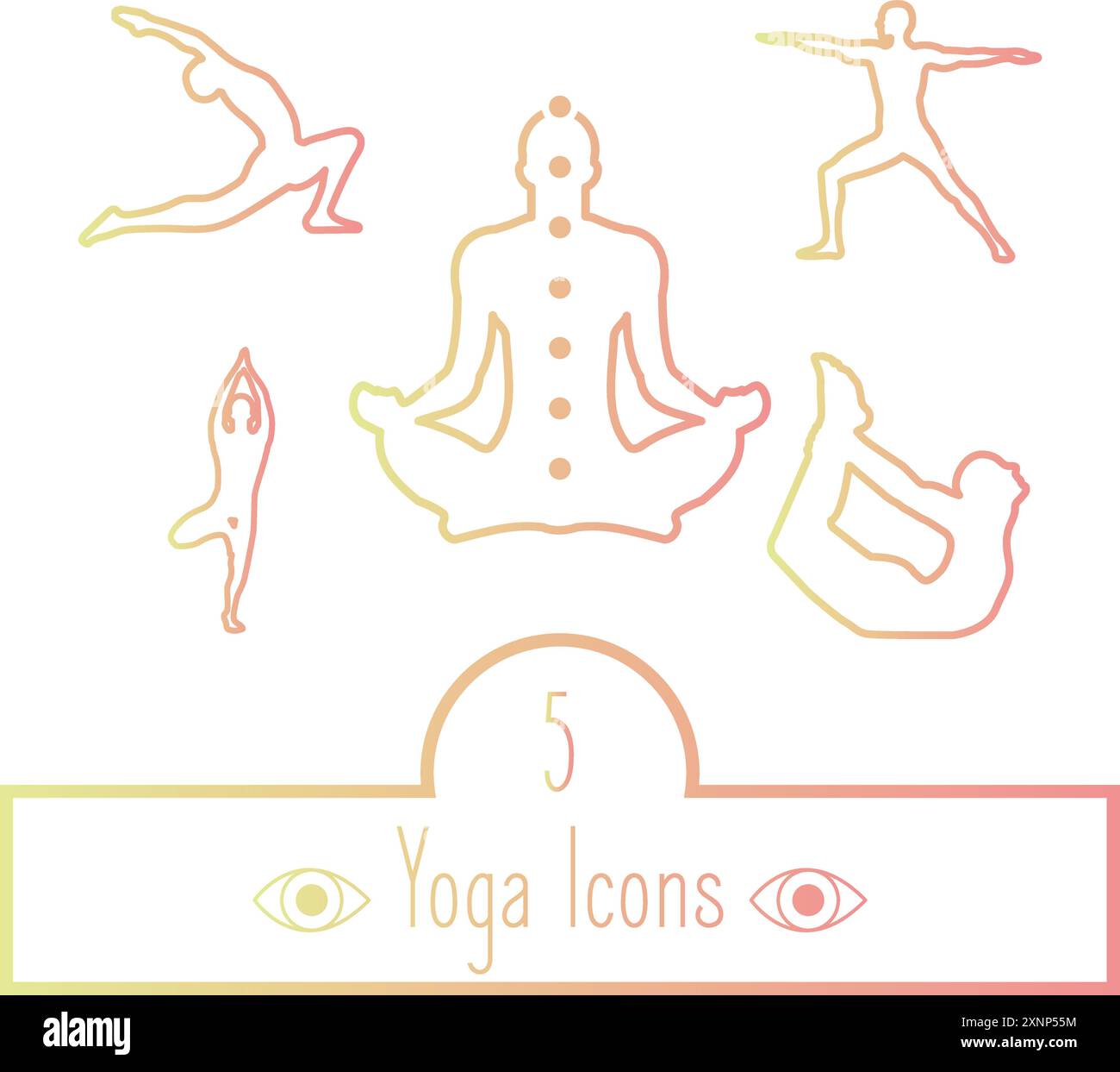 Yoga balance asana people pictogram hi-res stock photography and images ...