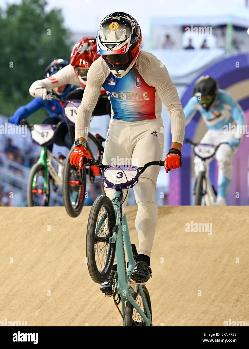 Paris, France. 1st Aug, 2024. Sylvain Andre of France competes during ...