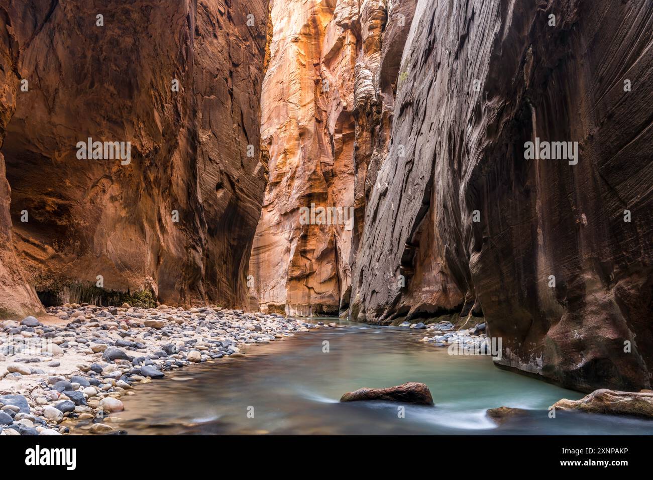 Wall Street, The Narrows, Zion National Park, Utah Stock Photo