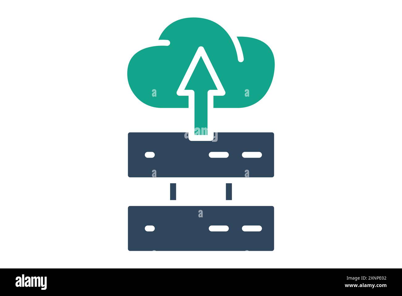Server icon. icon related to host. solid icon style. data analytics elements vector illustration Stock Vector