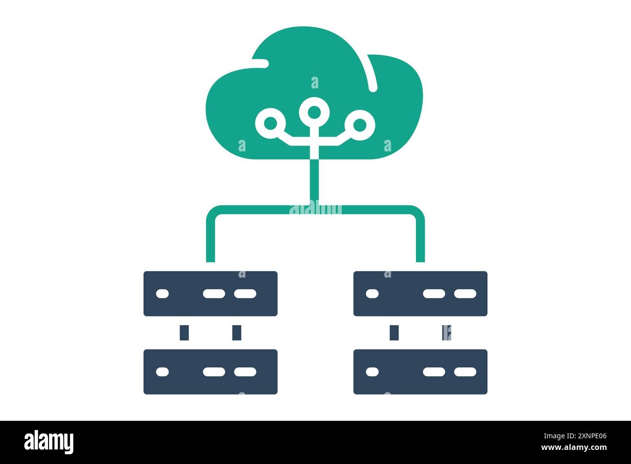 Big data icon. icon related to analyze. solid icon style. data analytics elements vector illustration Stock Vector
