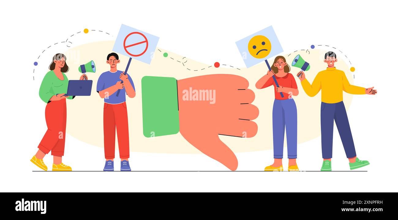 Women giving review rating and feedback Stock Vector Images - Alamy