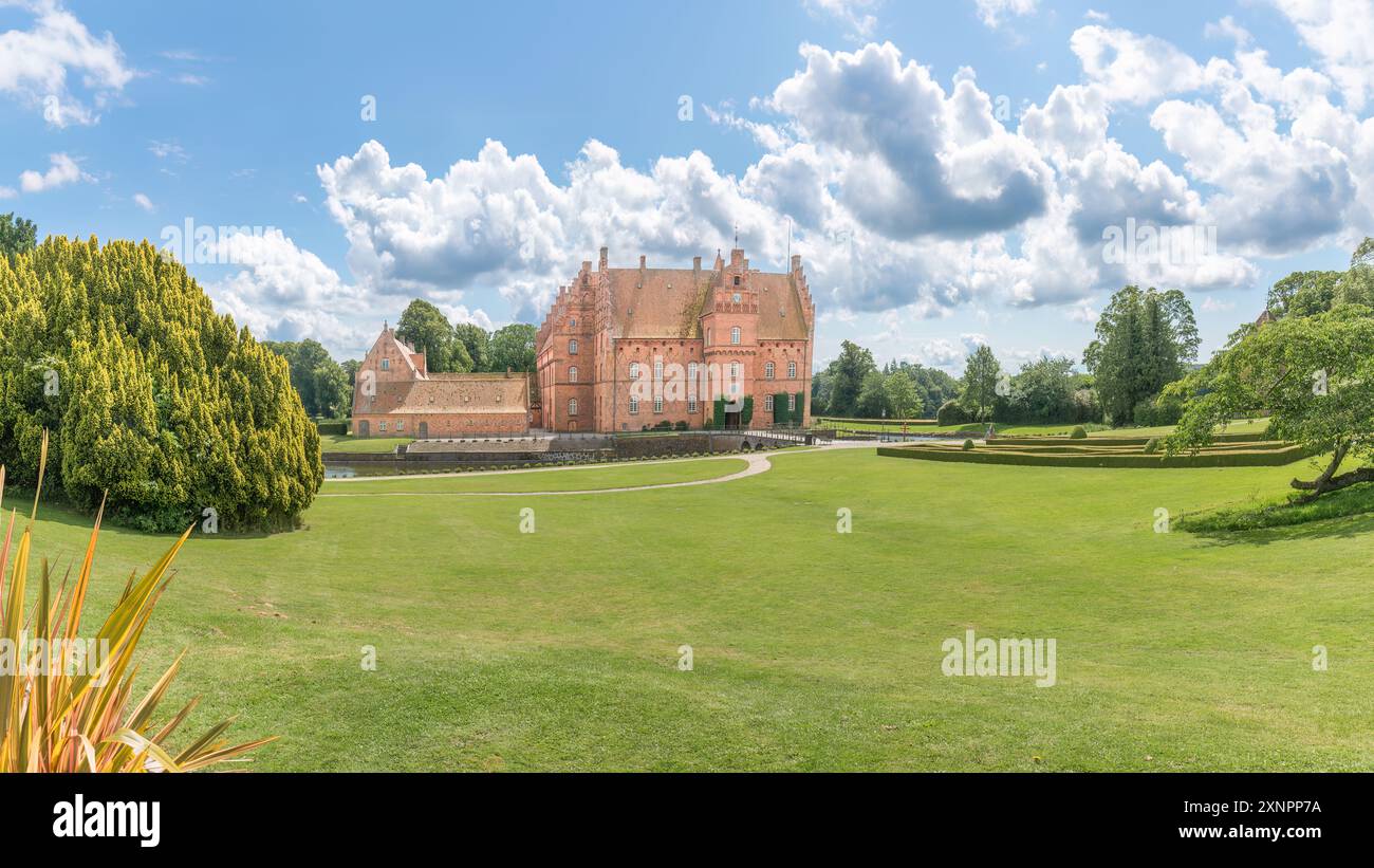 Zealand, Denmark; July 30, 2024 - Gisselfeld Abbey on the Danish island of Zealand in Denmark. Stock Photo