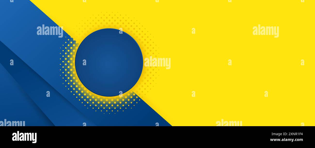 yellow and blue with gradient abstract vector background, Promotion banner template design Stock Vector