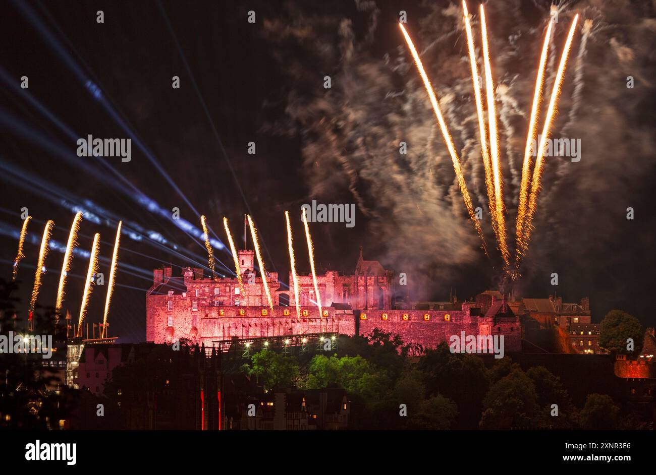 Edinburgh Now Edinburgh castle from Calton Hill, Scotland, UK 1st August 2024 ...