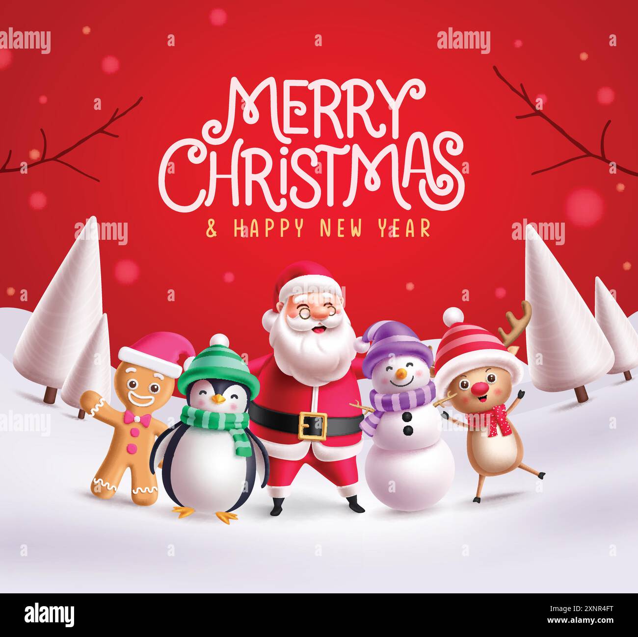 Red christmas ornaments in snow Stock Vector Images - Alamy